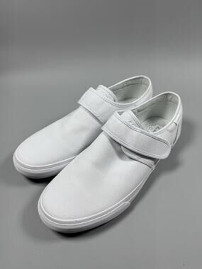 Lugz Men's Clipper Sneaker Slip On Cushioned Insole White Strap Size 13